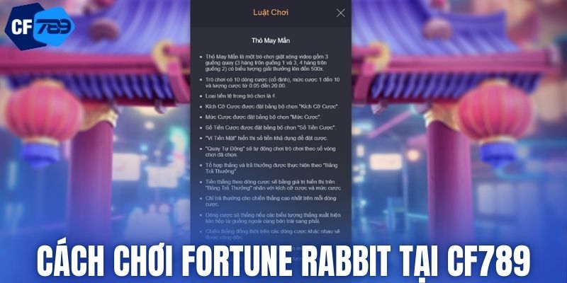 Cách chơi Fortune Rabbit tại CF789